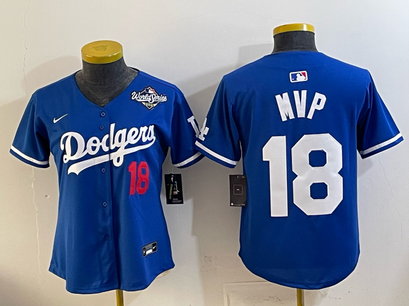 women Los Angeles Dodgers #18 MVP blue Game 2026 Nike MLB Jersey 0414003->women mlb jersey->Women Jersey